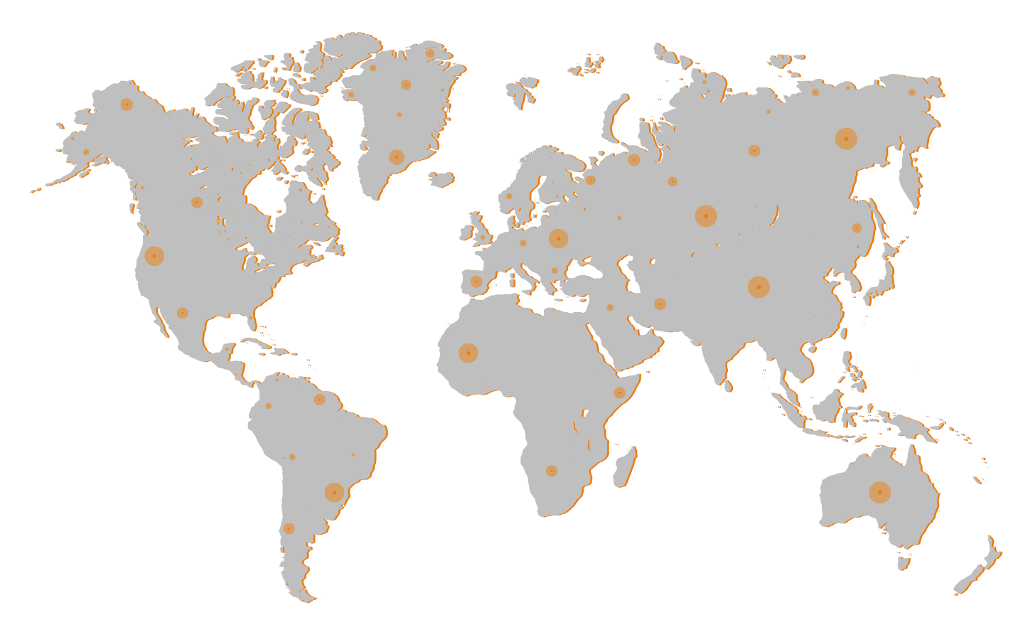 Мапа з представництвами Fenix