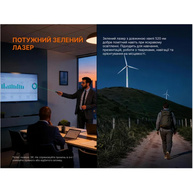 Ліхтар Fenix E08R UE, зелений — Photo 10