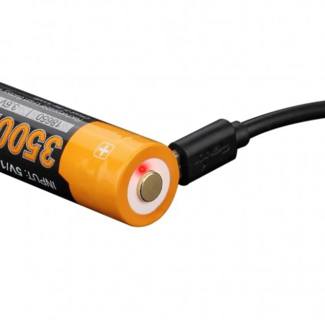 Аккумулятор 18650 Fenix (3500 mAh) micro usb зарядка — Photo 2