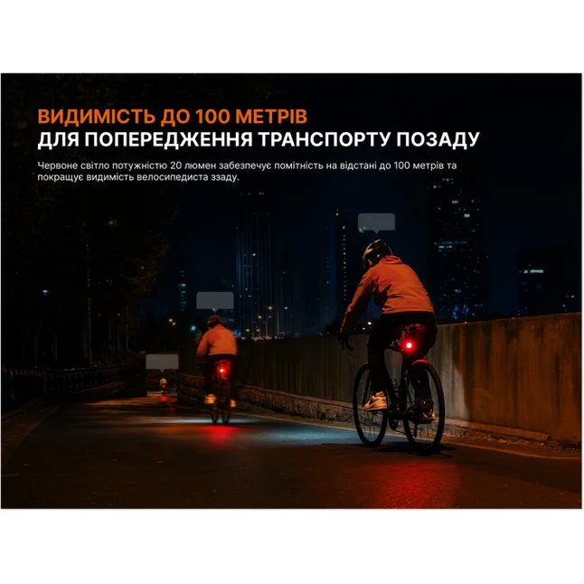 Комплект велофар (передня+задня) Fenix BC28R — Photo 11