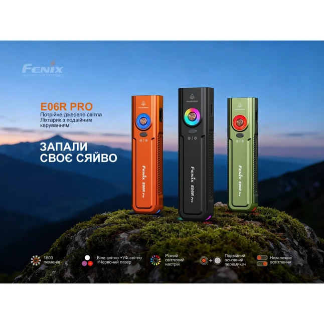 Ліхтар Fenix E06R PRO, зелений — Photo 6