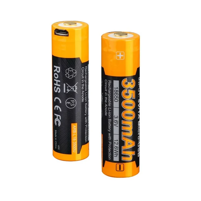Аккумулятор 18650 Fenix (3500 mAh) micro usb зарядка — Photo 1