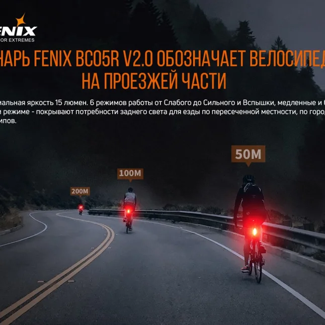 Задня велофара Fenix BC05RV2. 0 — Photo 7