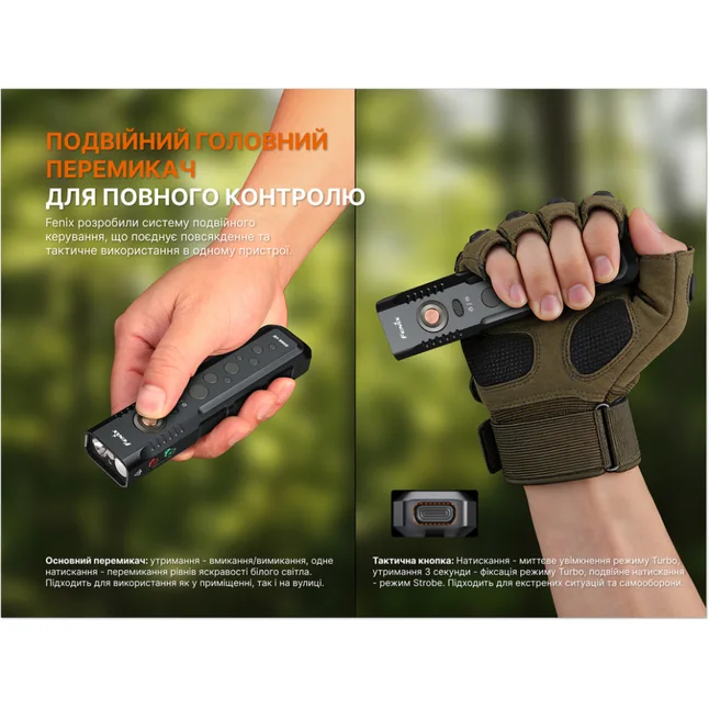 Ліхтар Fenix E08R UE, зелений — Photo 7