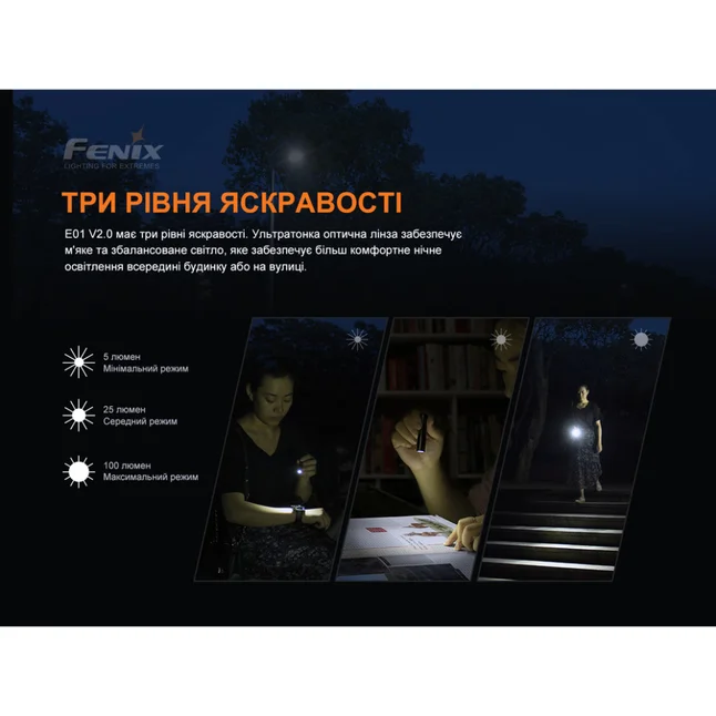 Ліхтар Fenix E01 V2. 0, синій — Photo 7