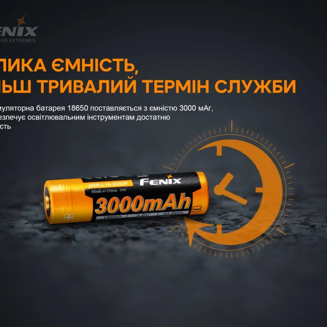 Акумулятор 18650 Fenix (3000 mAh) — Photo 6