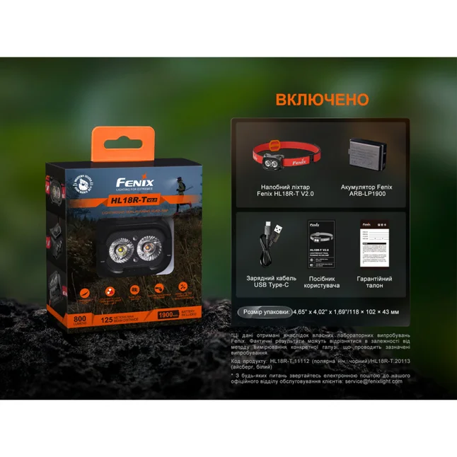 Фонарь налобный Fenix HL18R-T V2.0 белый — Photo 22