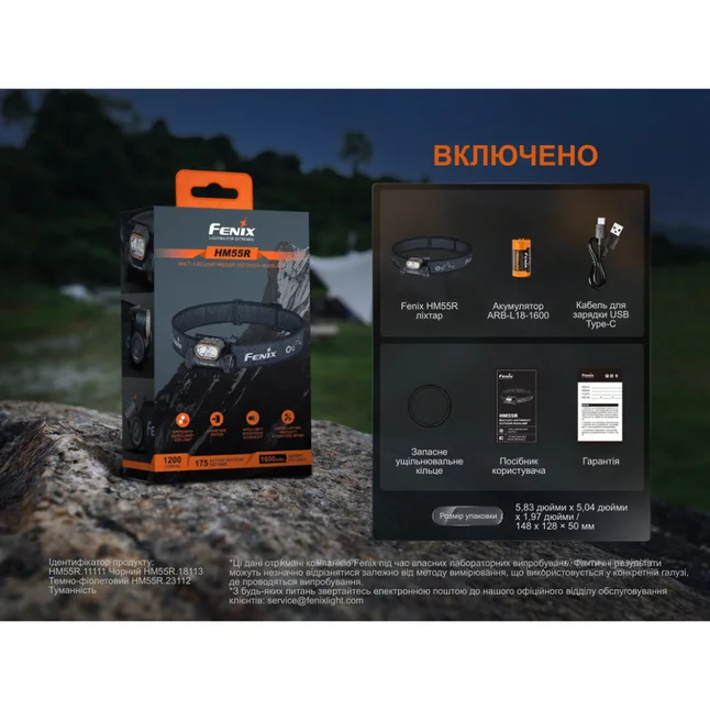 Ліхтар налобний Fenix HM55R з червоним світлом, рожевий 1200 лм — Photo 23
