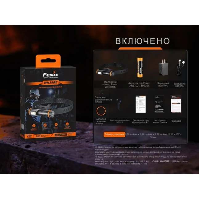 Ліхтар налобний вибухобезпечний Fenix WH35RE — Photo 21