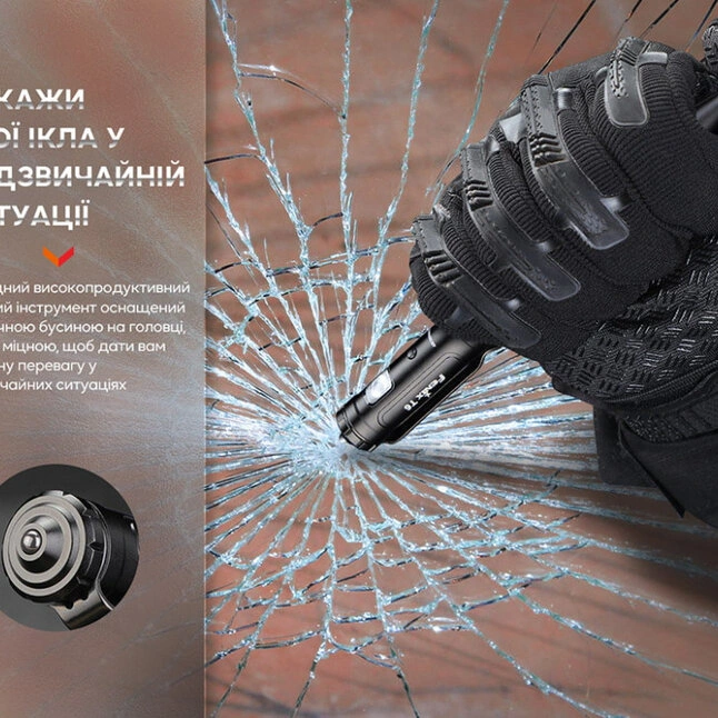 Fenix T6 тактична ручка з ліхтариком чорна — Photo 7