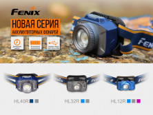Налобний ліхтар Fenix HL12R, синій