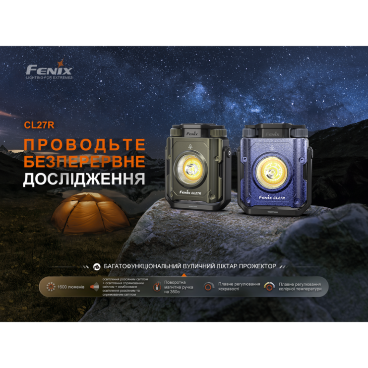 Ліхтар прожектор Fenix CL27R темно-блакитний 