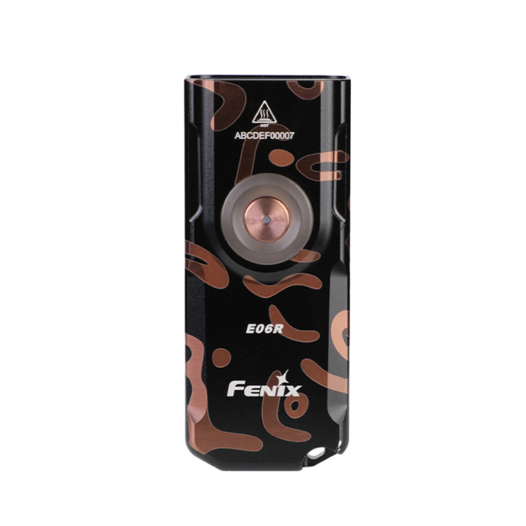Ліхтар наключний Fenix E06R, чорно-коричневий