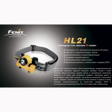 Налобний ліхтар Fenix HL21, жовтий