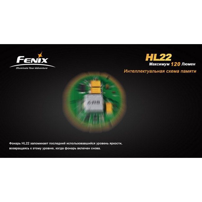 Налобний ліхтар Fenix HL22, зелений 