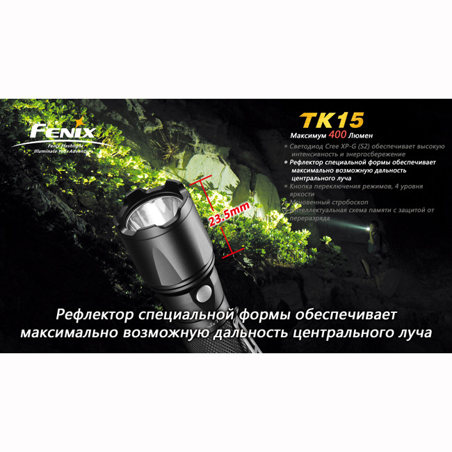 Тактичний ліхтар Fenix TK15 (надірвана упаковка) 