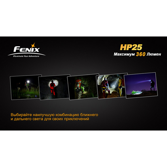 Налобний ліхтар Fenix HP25, жовтий 