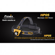 Налобний ліхтар Fenix HP05, жовтий