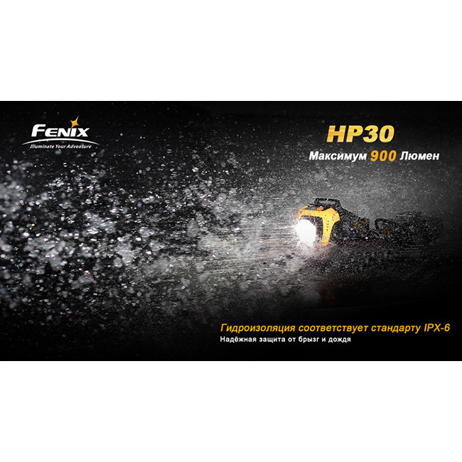 Налобний ліхтар Fenix HP30, жовтий 