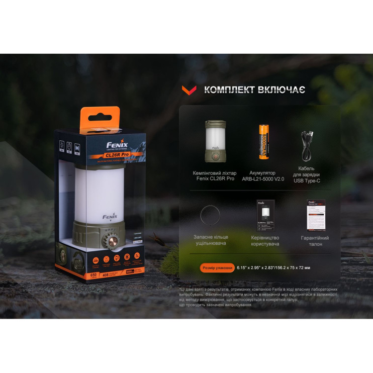 Фонарь кемпинговый Fenix ​​CL26R Pro, мраморный белый  