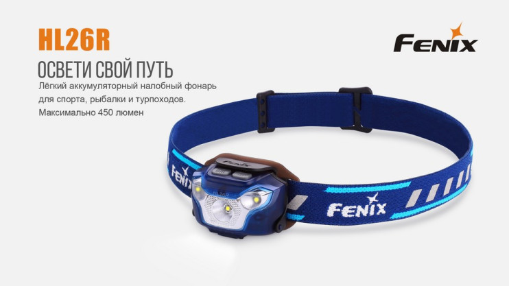 Налобный фонарь Fenix HL26R, синий  