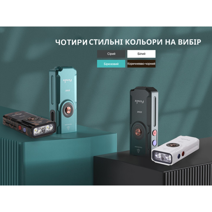 Фонарь наключный Fenix E06R, черно-коричневый | Лимитированная серия  