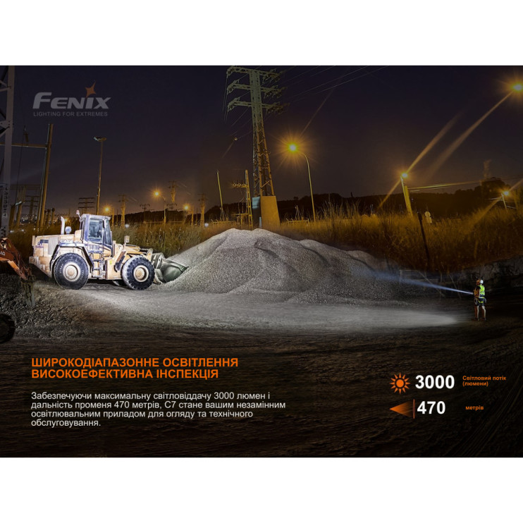 Фонарь ручной Fenix C7 зеленый | Лимитированная серия