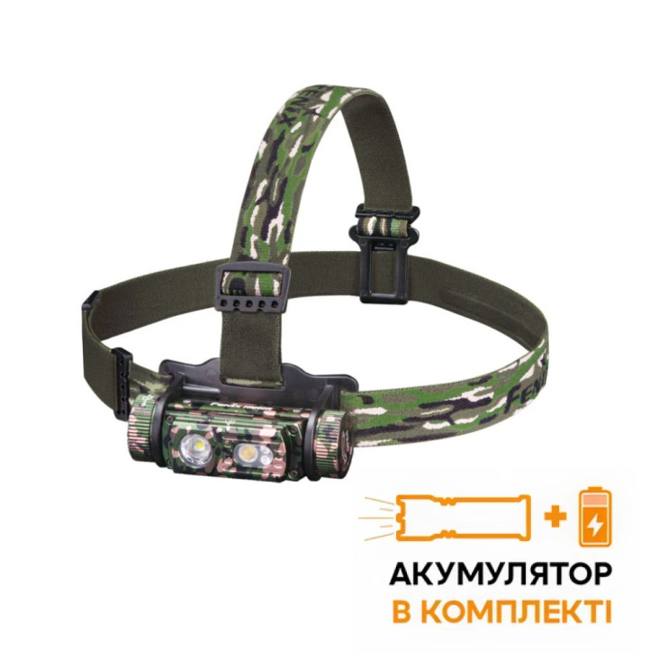 Фонарь налобный Fenix HM60R, камуфляж | Лимитированная серия  