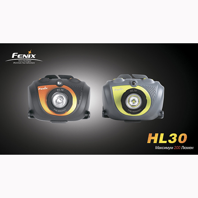 Налобный фонарь Fenix HL30, черно-желтый  