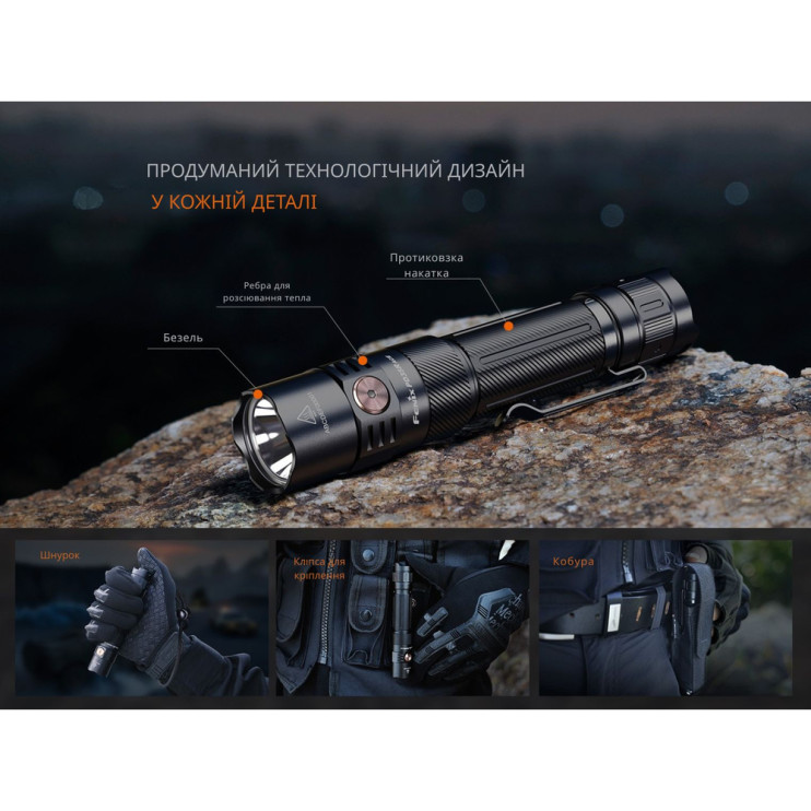 Фонарь тактический ручной Fenix PD35R ACE LED 2000 лм + наключный фонарь CL01 (оранжевый) | Лимитированная серия  