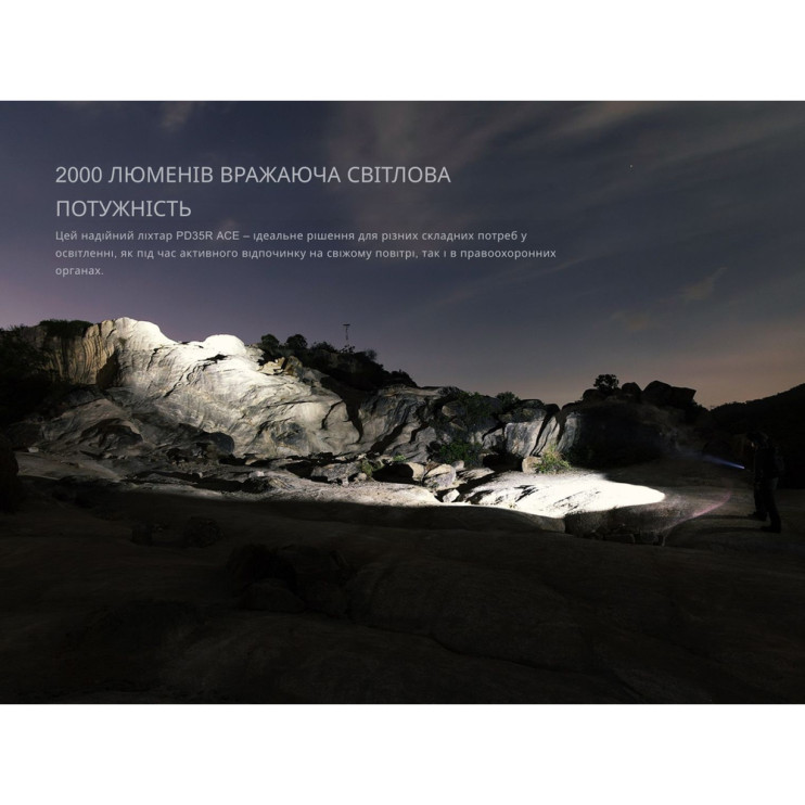 Фонарь тактический ручной Fenix PD35R ACE LED 2000 лм + наключный фонарь CL01 (черный) | Лимитированная серия  