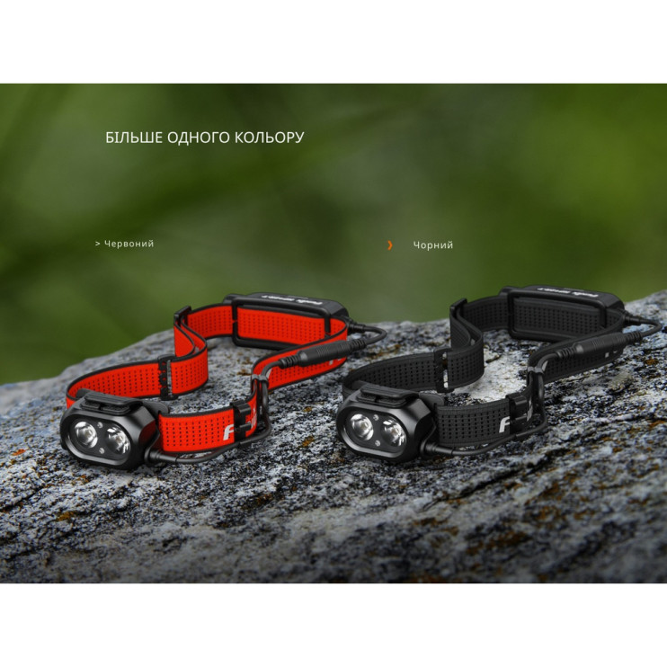 Фонарь налобный Fenix HP12R-TRd красный  