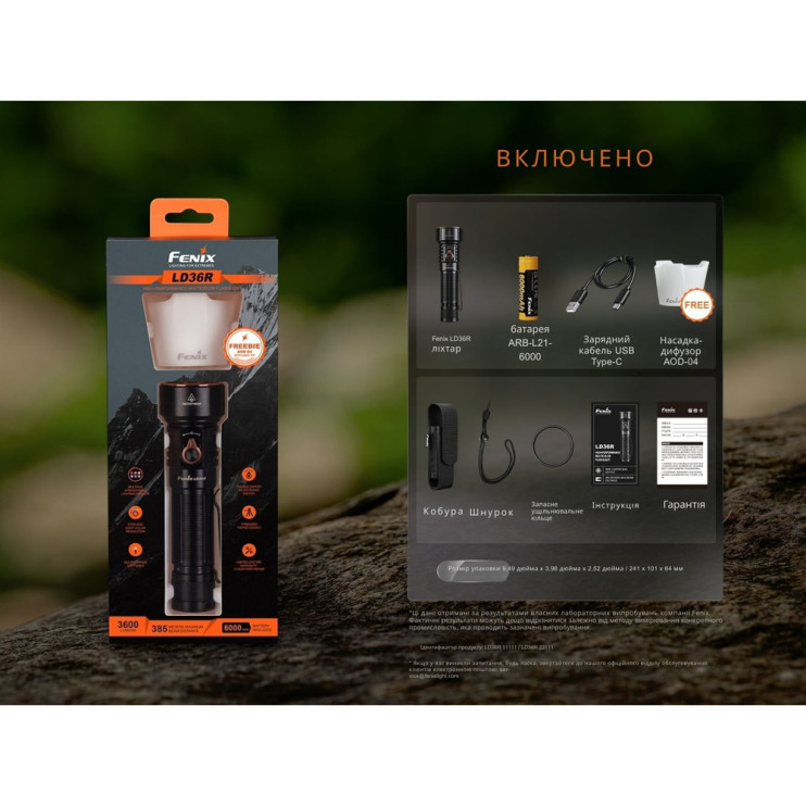 Фонарь ручной Fenix LD36RFC огненный камуфляж  