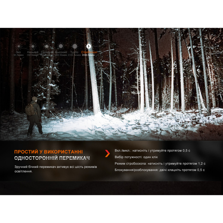 Фонарь ручной Fenix E35R, голубой | Лимитированная серия