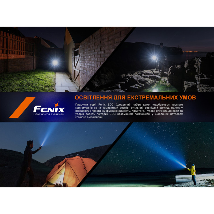 Фонарь ручной Fenix E35R, голубой | Лимитированная серия