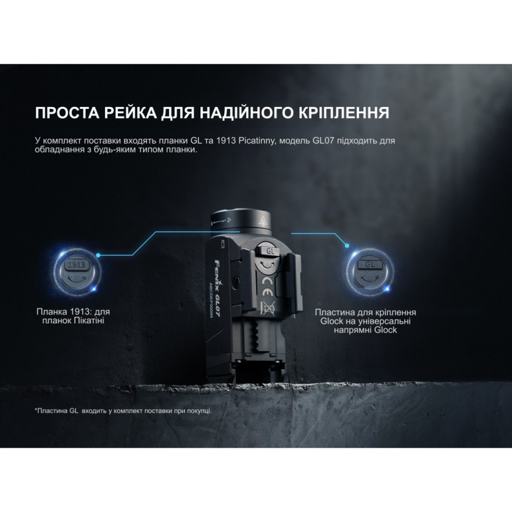 Фонарь подствольный тактический Fenix GL07 700 лм