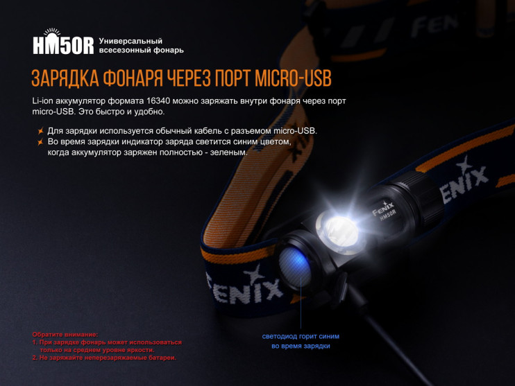 Налобный фонарь Fenix HM50R  