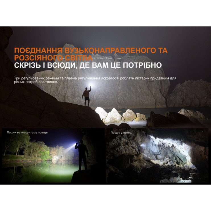 Фонарь ручной поисковый Fenix LR35R PRO  