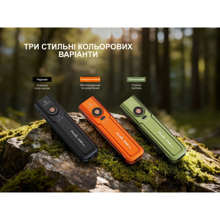 Фонарь наключный Fenix E06R PRO, зеленый  