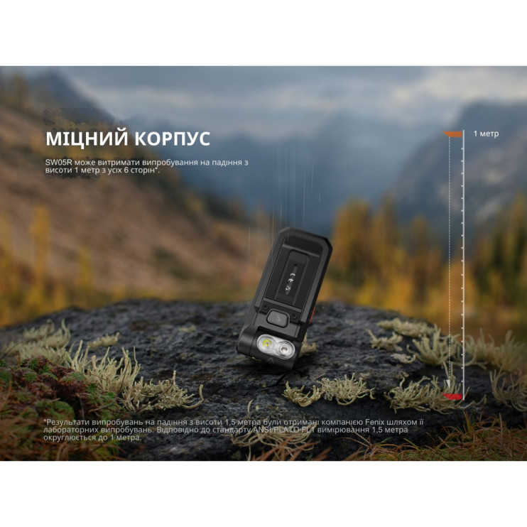 Фонарь ручной Fenix ​​SW05R-RED LED черный  