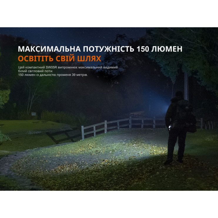 Фонарь ручной Fenix ​​SW05R-UV LED черный  