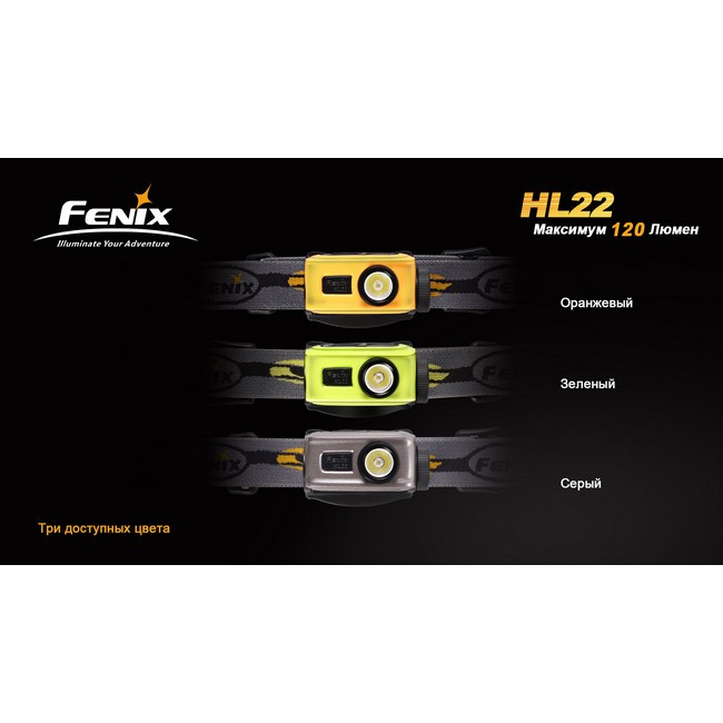 Налобный фонарь Fenix HL22, желтый  
